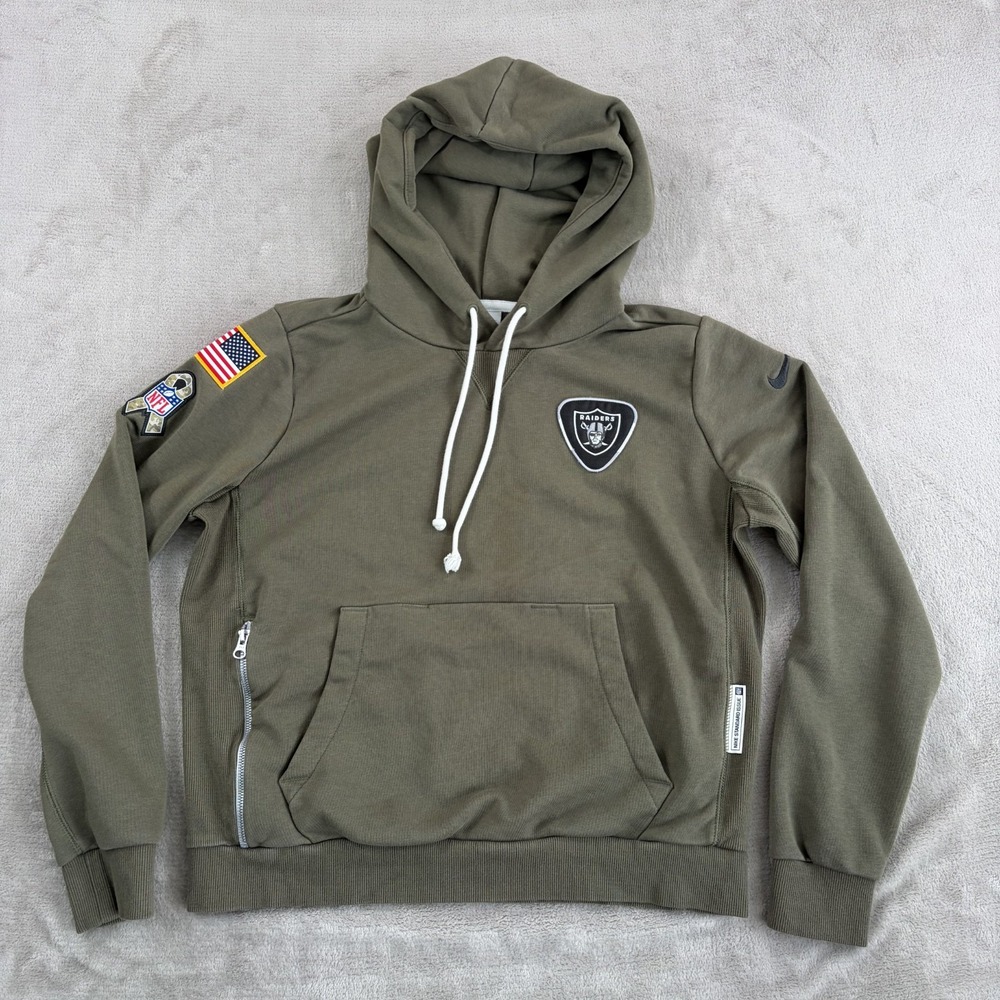 Nike Salute To Service Hoodie x Las Vegas Raiders Hoodie Women Medium in Olive